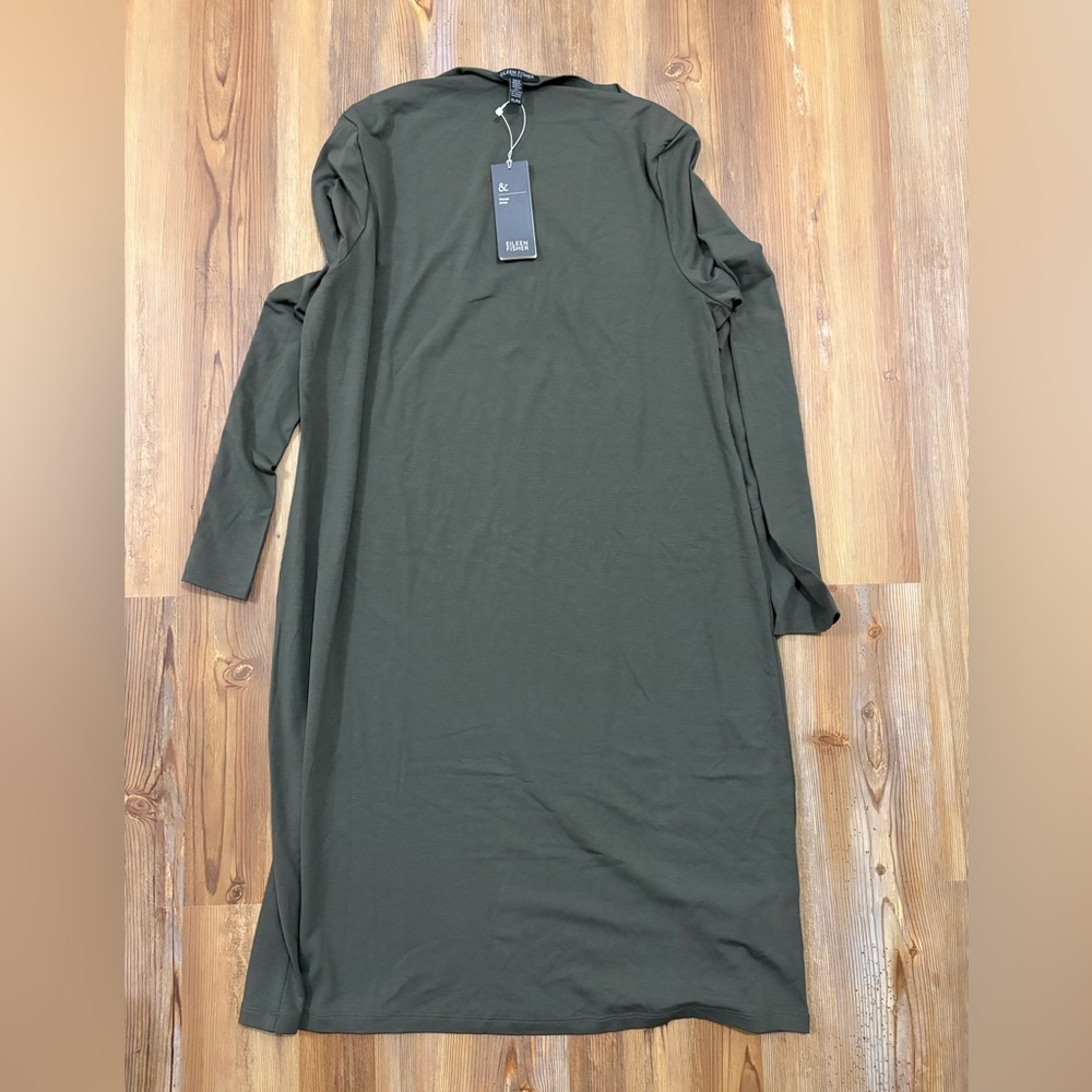 Eileen Fisher Forest Green Long Sleeve Dress
